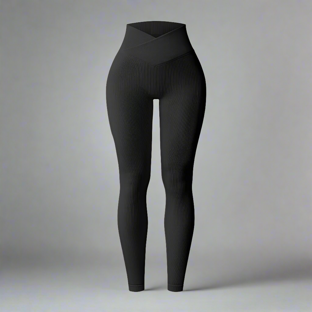 ‘Lara’ Cross Over Ribbed Leggings